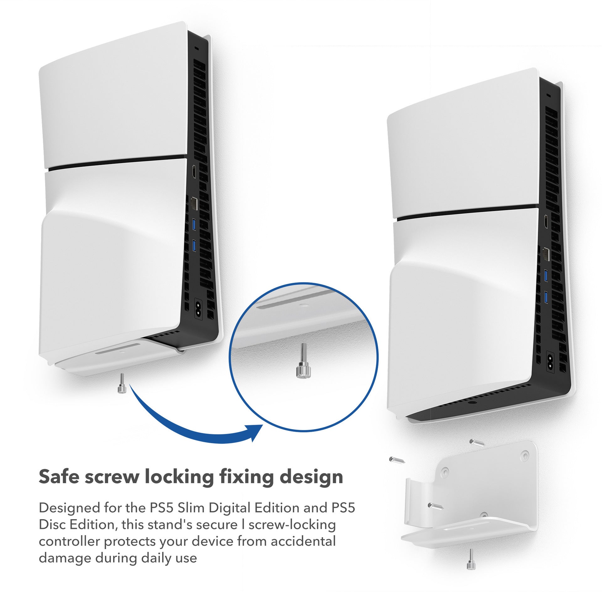 Game Console Aluminum Alloy Metal Bracket Wall Storage